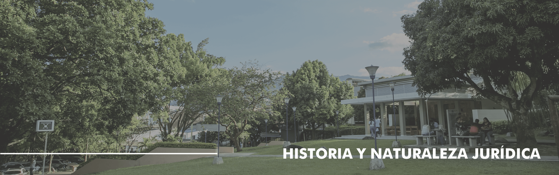 Imagen de cabecera de la sección Historia y naturaleza jurídica Unibagué, en la imagen un estudiante sobre un tablero acrílico en el campus de la Universidad